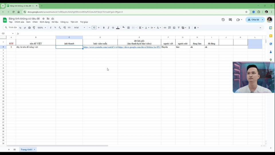 Chương 3.3: Tạo bảng công việc